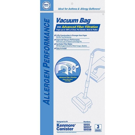 Dvc DVC Vacuum Bag For Kenmore Canister 3 pk KER-14551A